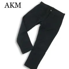 AKM × nano universe エイケイエム ナノユニバース ストレッチ★ スキニー デニム パンツ ジーンズ Sz.S メンズ 黒のサムネイル
