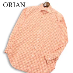 イタリア製★ ORIAN オリアン 通年 ギンガムチェック 長袖 ボタンダウン シャツ Sz.40/15 3/4 メンズ