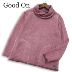 Good On グッドオン 裏起毛★ USAコットン ウォッシュ加工 スウェット ボリュームネック トレーナー Sz.M メンズ 日本製
