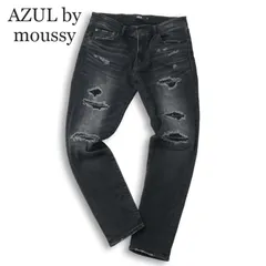 AZUL by moussy アズール マウジー 通年 クラッシュ加工★ ストレッチ スキニー デニム パンツ ジーンズ Sz.XL メンズ