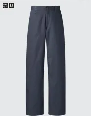 ユニクロ U ワイドフィット チノパンツ グレー