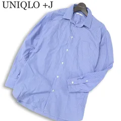 25SS★ UNIQLO +J ユニクロ × ジルサンダー 通年 長袖 ストライプ ブロード シャツ Sz.M メンズ