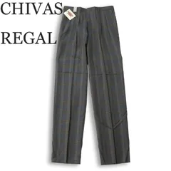 【新品 未使用】 CHIVAS REGAL シーバスリーガル 通年 撥水加工★ チェック スラックス パンツ Sz.85 メンズ