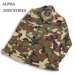 美品★ ALPHA INDUSTRIES アルファ TA1240-120 通年 迷彩 カモフラ柄★ ミリタリー フィールド ジャケット Sz.L　メンズ