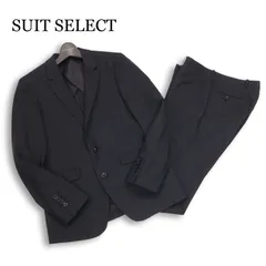 SUIT SELECT スーツセレクト 通年 背抜き★ ストライプ セットアップ ビジネス スーツ Sz.Y4　メンズ ダークネイビー