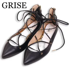 Le Talon GRISE ルタロン グリーズ 通年 レースアップ♪ バックジップ パンプス シューズ Sz.37　レディース 黒 日本製