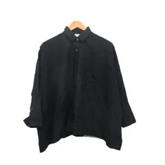 ユナイテッドアローズ UNITED ARROWS シャツ ブラウス 長袖 リネン シンプル ブラック 黒 /KT1