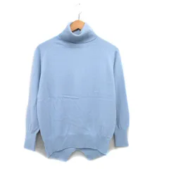 ロペ ROPE ニット セーター 長袖 ウール混 シンプル 38 ライトブルー 水色 /KT11