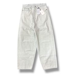 完売HYKE BARREL LEGホワイトデニムバレルレッグパンツハイクカーブ