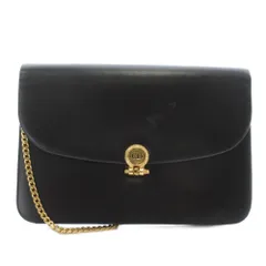 クリスチャンディオール Christian Dior ヴィンテージ チェーン ショルダー バッグ レザー CDロゴ ゴールド金具 黒 ブラック /XZ ■OH ■GY18