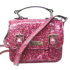 ケイトスペード KATE SPADE 2Way キッズ グリッター スカウト クロスボディバッグ ショルダーバッグ ラメ ロゴプレート ピンク
