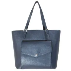 マイケルマイケルコース Michael michael kors レザー トートバッグ 肩掛け 鞄 紺 ネイビー /X