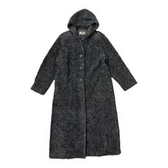  KOOS コース フード付き ループパイル ロングコート グレー系 レディース サイズ9【Z1763】