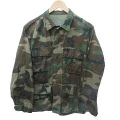 US ARMY アメリカ軍 85年 80s ウッドランドカモBDUシャツ ミリタリージャケット カーキ 約S 8415-01-184-1324 STK 1220