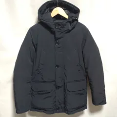 UNIQLO ユニクロ メンズ ノンキルト ダウンジャケット M 黒 412512 フードファー欠損