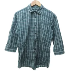 バーバリーブラックレーベル BURBERRY BLACK LABEL チェック シャツ カジュアルシャツ 長袖 緑 グリーン 2 約M