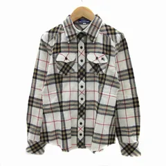 バーバリーブルーレーベル BURBERRY BLUE LABEL カジュアルシャツ 長袖 ノバチェック 36 S マルチカラー 白 ホワイト /YS30 IBO83