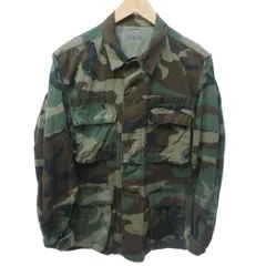 US ARMY アメリカ軍 85年 80s ウッドランドカモBDUシャツ ジャケット ミリタリー カーキ 約S 8415-01-184-1324 STK 1220