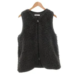 ジャーナルスタンダード レリューム JOURNAL STANDARD relume 25AW フェイクファー ジップアップベスト ボア F グレー /FF