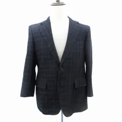 バーバリー ロンドン BURBERRY LONDON テーラードジャケット ブレザー ミドル丈 チェック柄 シルク 紺 ネイビー BBE81-802-29 /SM17 IBO81