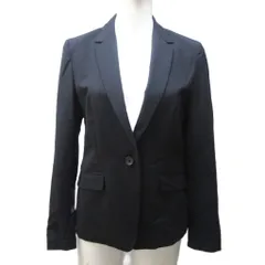 ユナイテッドアローズ UNITED ARROWS テーラードジャケット ブレザー ウール 背抜き 1B 36 約S 黒 ブラック ■YHS11 1229