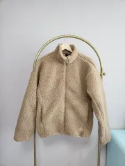 アディダス ベージュ ボア フリース ジャケット