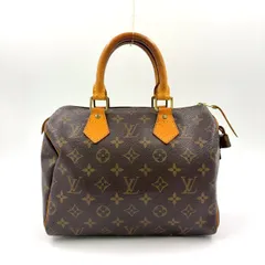 LOUIS VUITTON スピーディ25 旧型 モノグラム モノグラム レザー×PVC ブラウン ハンドバッグ ゴールド M41528