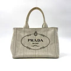PRADA カナパ デニム ライトグレー トートバッグ ゴールド