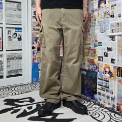 EDDIE BAUER(エディー・バウアー) カーキ ベージュ カーゴ コットン パンツ