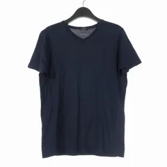 ジルサンダー JIL SANDER VネックTシャツ カットソー コットン 半袖 M ネイビー 紺 709002 MF245008 国内正規