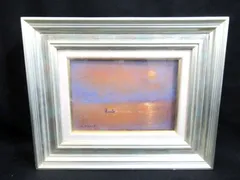 山口正人 出漁 アドリア海 油絵 油彩 自然 風景画 額入り 中古■