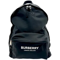 BURBERRY LONDON バーバリー　バックパック　ナイロン　ロゴ　レザー　ブラック　8021084　リュック　ユニセックス　ロンドン