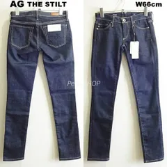 新品　AG　エージー アドリアーノゴールドシュミット　THE STILT　W66cm / W23 / S　シガレットレッグデニム　ハイストレッチ　濃紺　日本製　レディース　Adriano Goldschmied