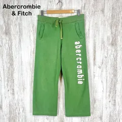 Abercrombie&Fitch アバクロンビー＆フィッチ ロゴ ウエストゴム スウェット パンツ グリーン