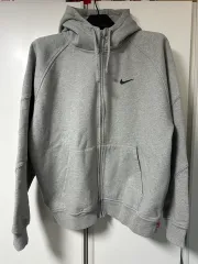 Supreme × NIKE ジップアップ フーディー スウェットシャツ ヘザー グレー - 25SS