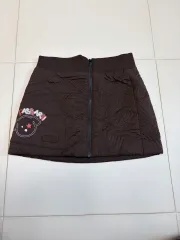 パサディ ブラウン キルティング ゴルフ スカート SMA