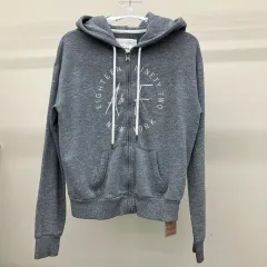 アバクロンビー グレー フードジップアップ