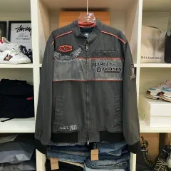 ハーレーダビッドソン モーターサイクル コットン レーシング ジャケット S