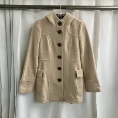 バーバリー ブルーレーベル ベージュ ハーフ コート 36