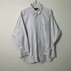 ポロラルフローレン ボタンダウン ストライプ オックスフォード シャツ L