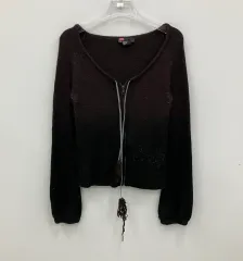 DIESEL グラデーション ニット ジップアップ カーディガン M