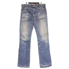 アイ ジュンヤワタナベマン コムデギャルソン ジュンヤマン eye JUNYA WATANABE MAN × Levi's × BerBerJin 25SS ナイロンツイル インクジェットプリント デニム転写パンツ M インディゴ WO-P918-100