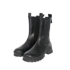 ディースクエアード DSQUARED2 23AW D2 Statement レザー チェルシーブーツ サイドゴアブーツ 靴 38 ブラック 黒 S83AB0183 国内正規