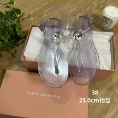 新品FABIO RUSCONIファビオルスコーニ　ビジュートングサンダル　38