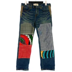 ジュンヤワタナベ JUNYA WATANABE COMME des GARCONS ストレートデニム ジーンズ 刺繍 XS インディゴ XQ-P003