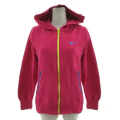 ナイキ NIKE スウェットパーカー 440508-660 ロゴ刺繍 ジップアップ 長袖 コットン混 ピンク M