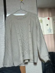 日本ブランド 달천 アイボリー ケーブル編み ニット コイッセイオ