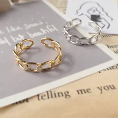 チェーン〰【リング/指輪】フリーサイズ｜シルバー×ゴールド｜大人可愛い