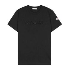 MONCLER モンクレール Tシャツ XSサイズ ロゴ刺繍 ブラック 正規品