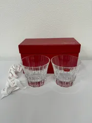 Baccarat バカラ ロックグラス 2客セット クリスタル 箱付き